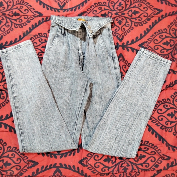 Vtg 80s/90s Panhandle Slim PG Jeans Grey Ultra High Waist Denim Corset Trousers - Picture 15 of 16